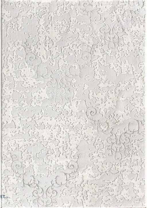 Covor modern alb cu textura reliefata si design elegant, perfect pentru living sau dormitor modern