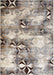 Covor modern bej maro cu design geometric abstract pentru interior contemporan