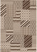 covor modern bej maro model geometric cu texturi diverse covor decorativ pentru living