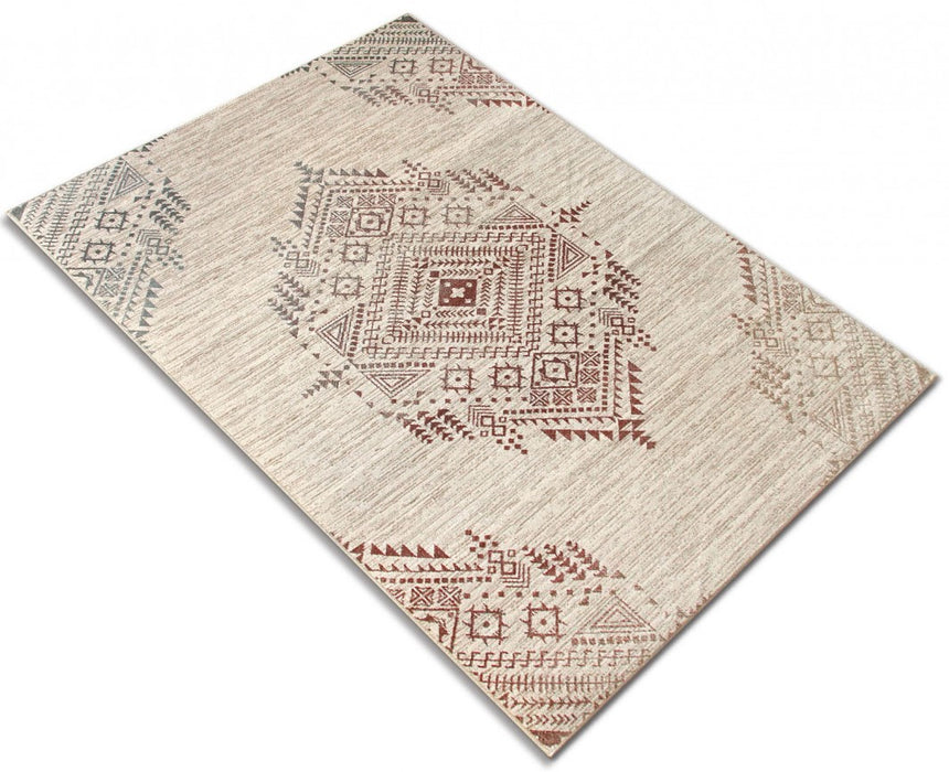 Covor modern crem, vedere în perspectivă