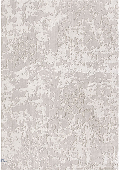 Covor modern crem cu textura reliefata si design elegant, perfect pentru living sau dormitor modern
