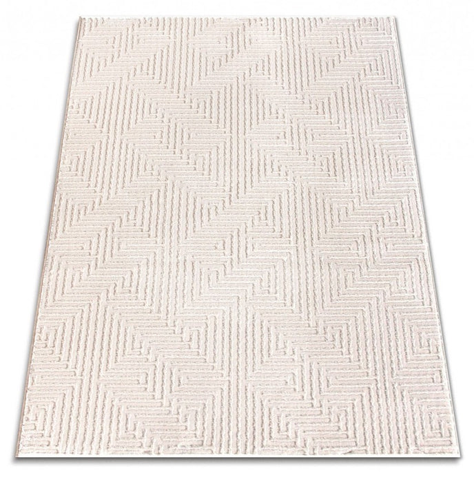 Covor crem modern vedere de sus, model simplu potrivit pentru living si dormitor