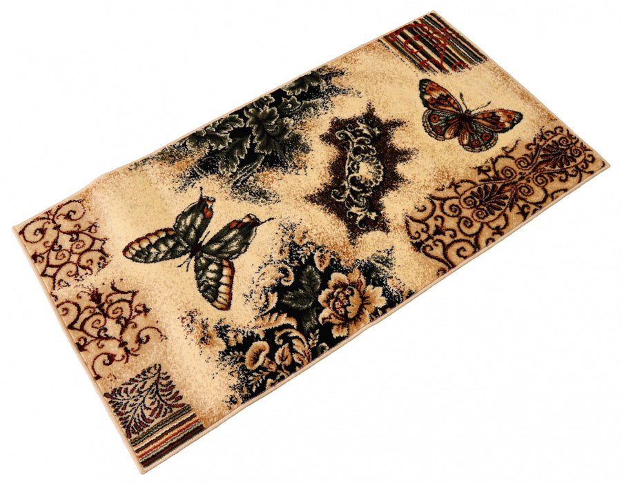 covor modern cu fluturi vizualizare laterala