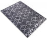Covor modern cu model geometric gri pentru living si dormitor elegant