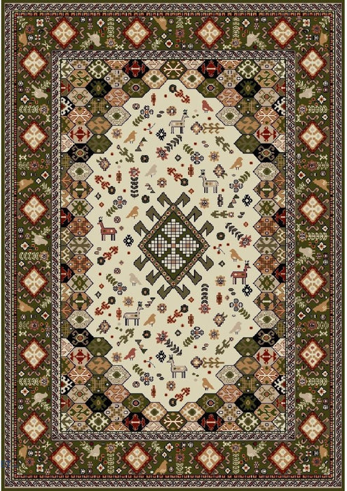 Covor modern cu design etnic si motive geometrice