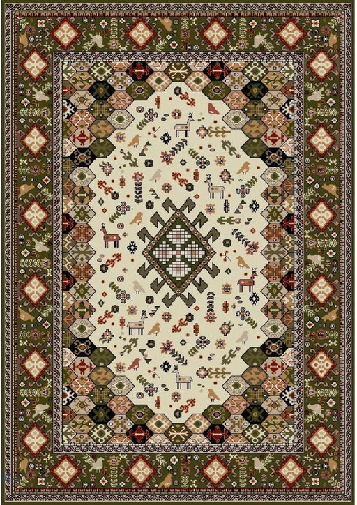 Covor modern cu design etnic si motive geometrice