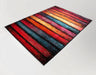 Covor modern cu dungi colorate, covor pentru living si dormitor, design vibrant si elegant