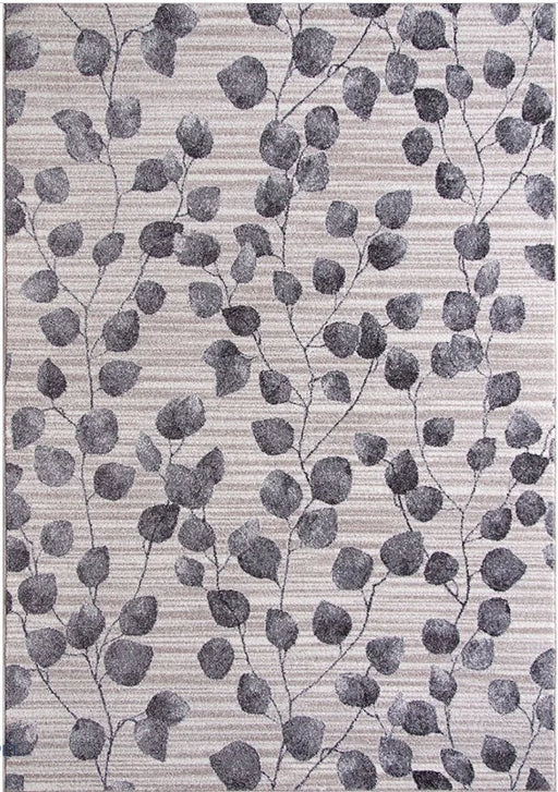 Covor modern floral bej pentru living elegant, potrivit pentru decor contemporan
