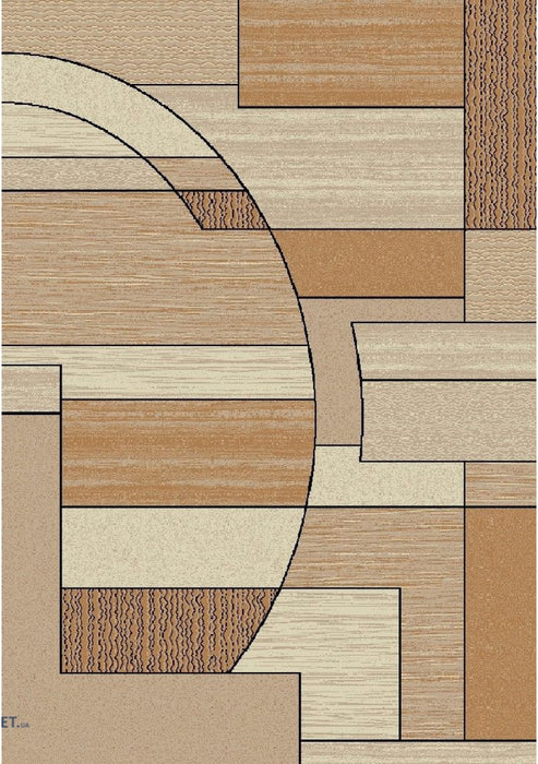 Covor modern geometric, culoare bej