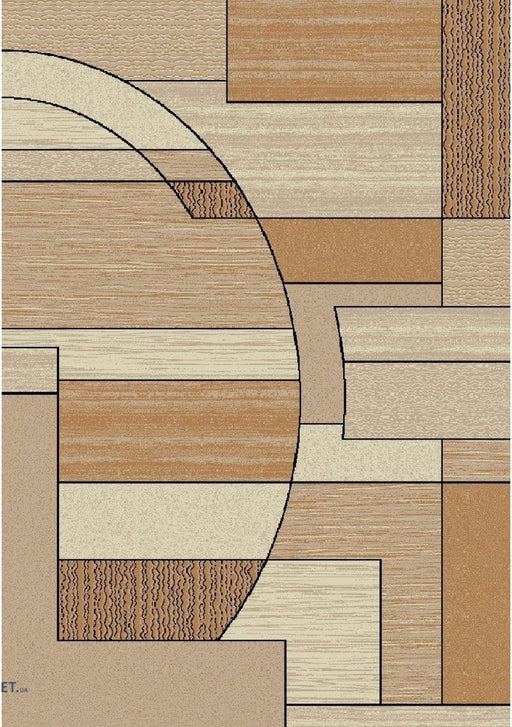 Covor modern geometric, culoare bej