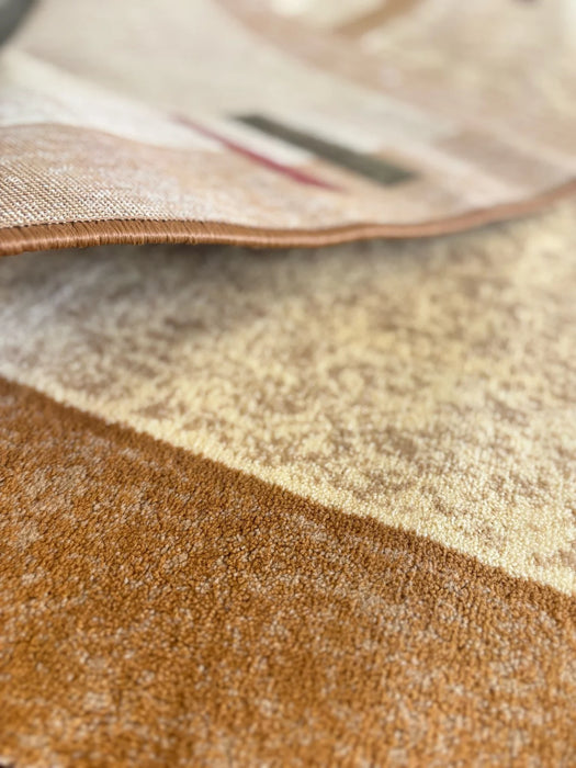 Margine si finisaj covor modern geometric crem bej