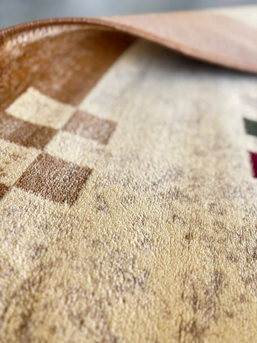 Textura covor modern geometric crem bej, fibre placute la atingere