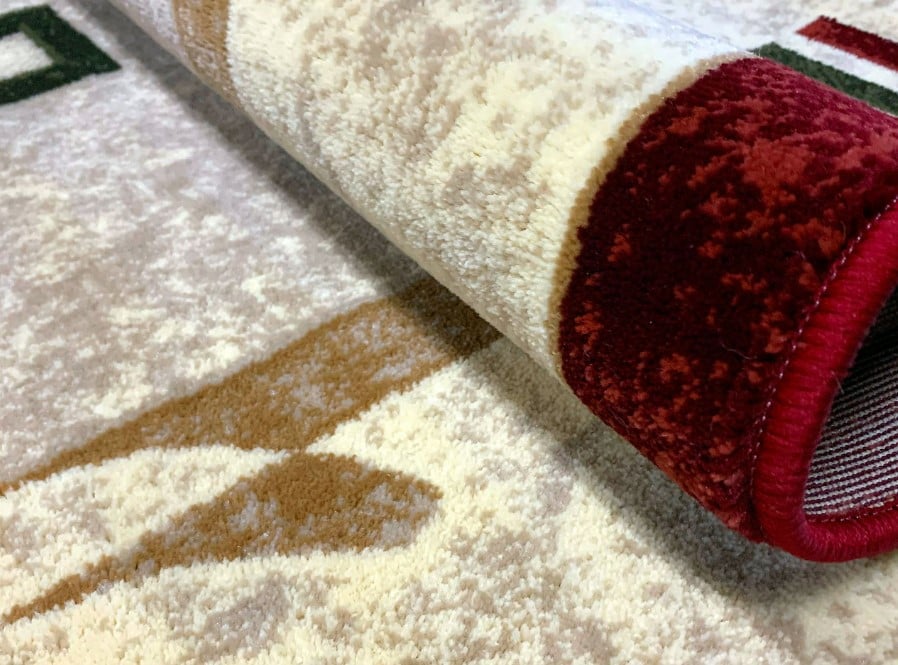 Margine si finisaj covor modern geometric crem grena