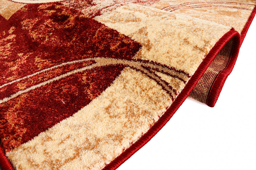 Grosime covor modern geometric grena, material confortabil si rezistent