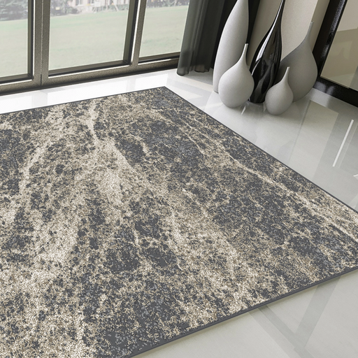 Covor modern gri cu design abstract pentru living elegant