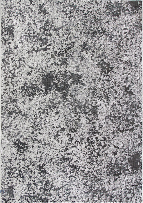 Covor modern gri cu model abstract si design elegant, potrivit pentru living sau dormitor modern