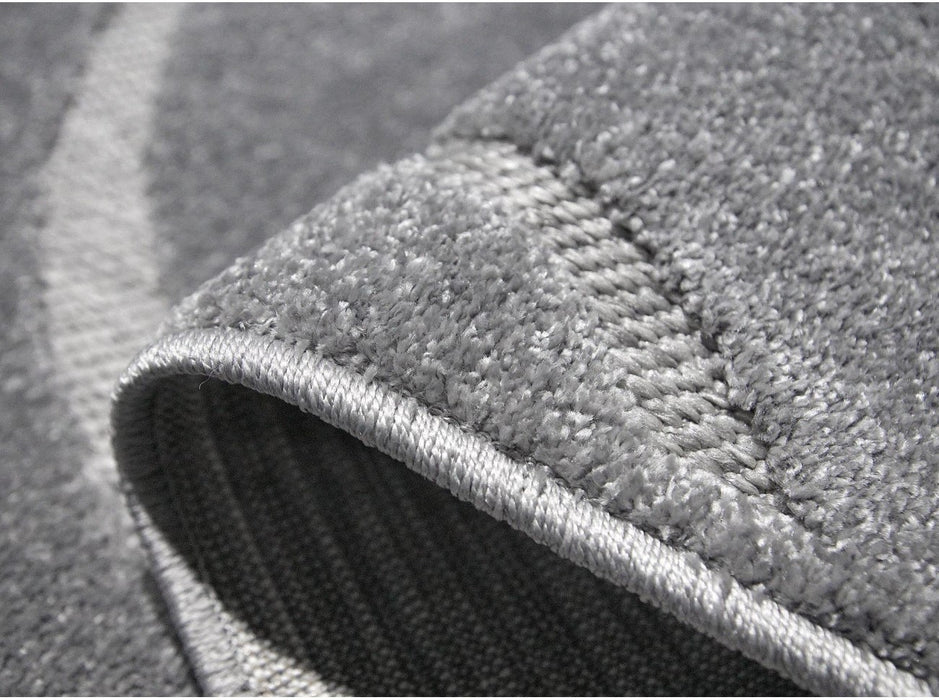 Colt covor modern gri grosime medie