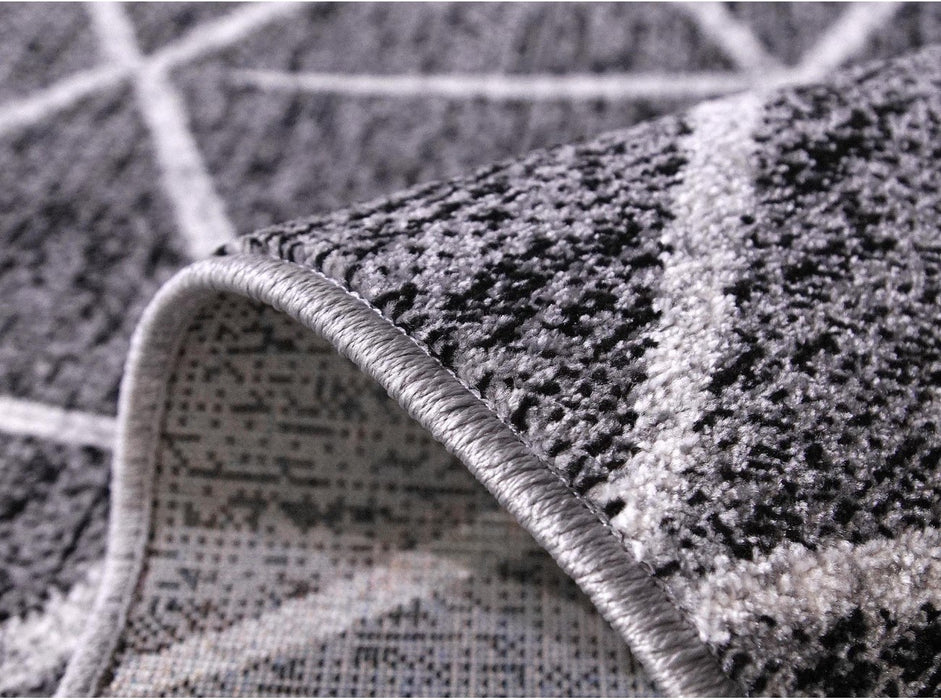 Covor modern gri cu finisaj premium si textura confortabila pentru interior contemporan