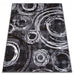 Covor modern gri cu model abstract si cercuri potrivit pentru living dormitor sau birou