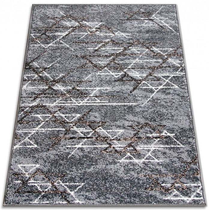 Covor modern gri dreptunghiular cu design abstract potrivit pentru living dormitor sau birou