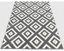 Covor modern gri pentru living cu model geometric elegant si finisaje de calitate.