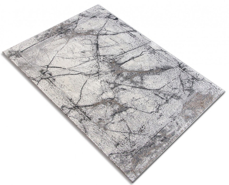 Covor modern gri amplasat in living, design contemporan potrivit pentru decor minimalist