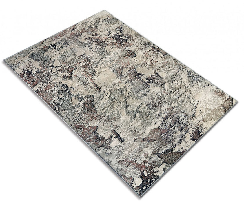 Covor modern gri cu textura densa si finisaj elegant, material rezistent pentru utilizare zilnica