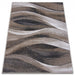 Covor modern maro pentru living elegant, cu design abstract si aspect premium