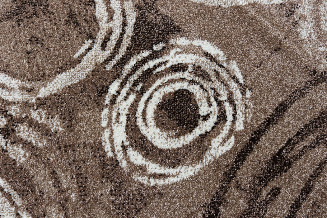 Textura plusata covor modern maro bej moale la atingere confort sporit pentru casa