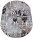 Covor oval modern gri maro, design contemporan