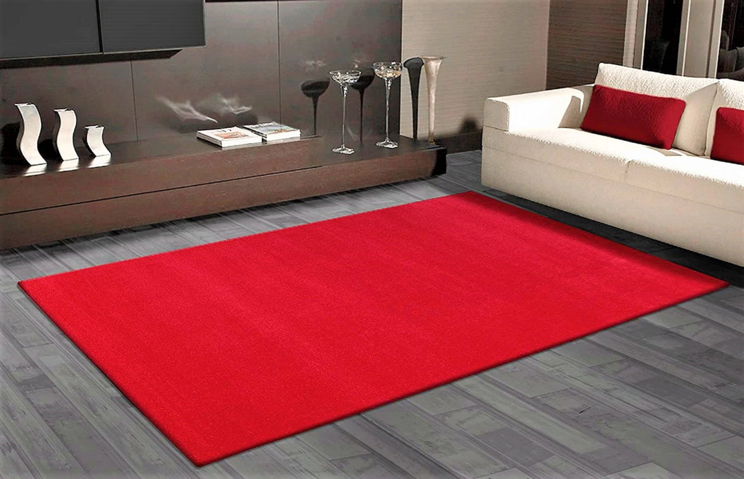 Covor rosu pentru living modern, covor camera moale si elegant, ideal pentru decor interior si confort zilnic