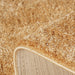 Covor rotund bej shaggy pentru living, covor pufos modern si decorativ pentru interior