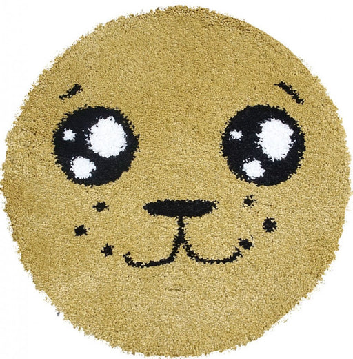 Covor rotund copii model foca galben, covor pufos pentru camera copilului