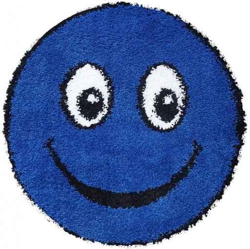 covor rotund copii albastru smile covor pufos pentru camera copilului moale si confortabil