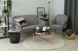 Covor rotund crem pufos tip blanita, moale si confortabil, perfect pentru living sau dormitor modern