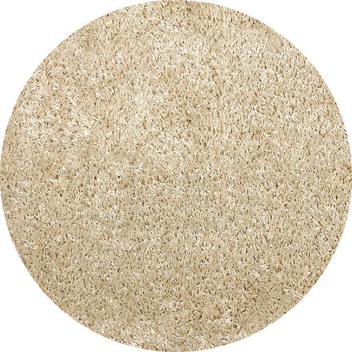 Covor rotund crem pufos pentru living, covor shaggy modern moale si confortabil pentru casa