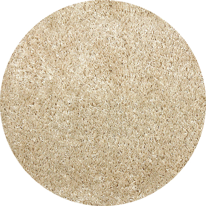 Covor rotund crem pufos pentru living, covor shaggy modern moale si confortabil pentru casa