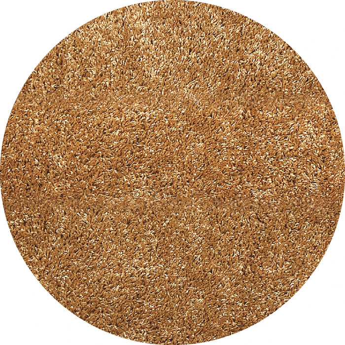 Covor rotund living bej pufos tip shaggy, covor modern elegant pentru dormitor sau living