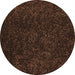 Covor rotund living maro pufos tip shaggy, covor modern decorativ pentru interior