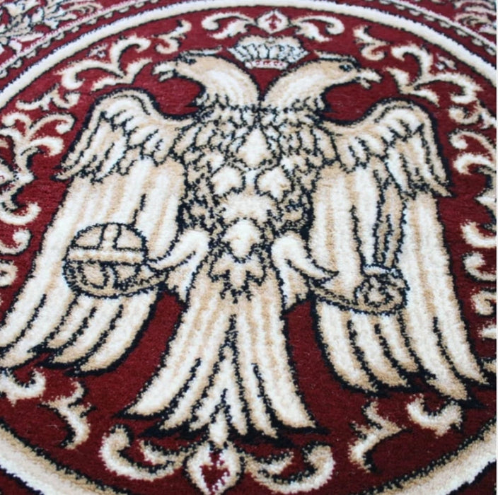 Covor rotund pentru biserică, culoare grena