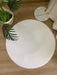 Covor rotund pufos alb pentru living, tip blanita, design modern si elegant, ideal pentru decor luminos