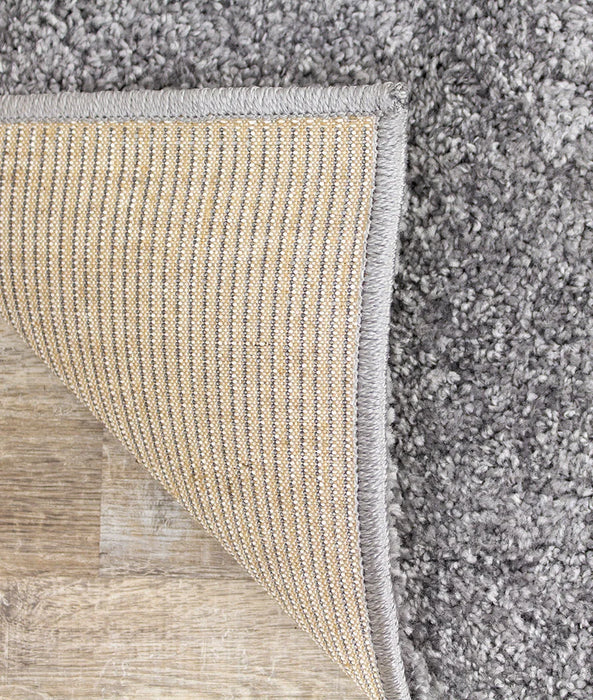 Covor shaggy pufos gri pentru living, covor modern gros si moale pentru interior