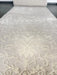 Covor traversa crem cu model floral modern in relief
