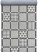 Covor traversa gri lung pentru bucatarie, design geometric elegant si baza antialunecare pentru stabilitate