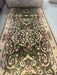 Covor traversa verde cu design ornamental clasic pentru interior rafinat