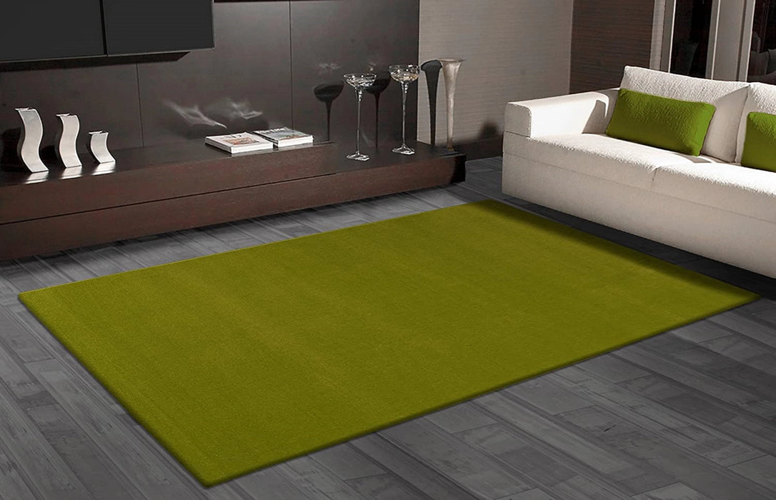 Covor verde pentru living modern, covor camera moale si elegant, ideal pentru decor interior si confort zilnic