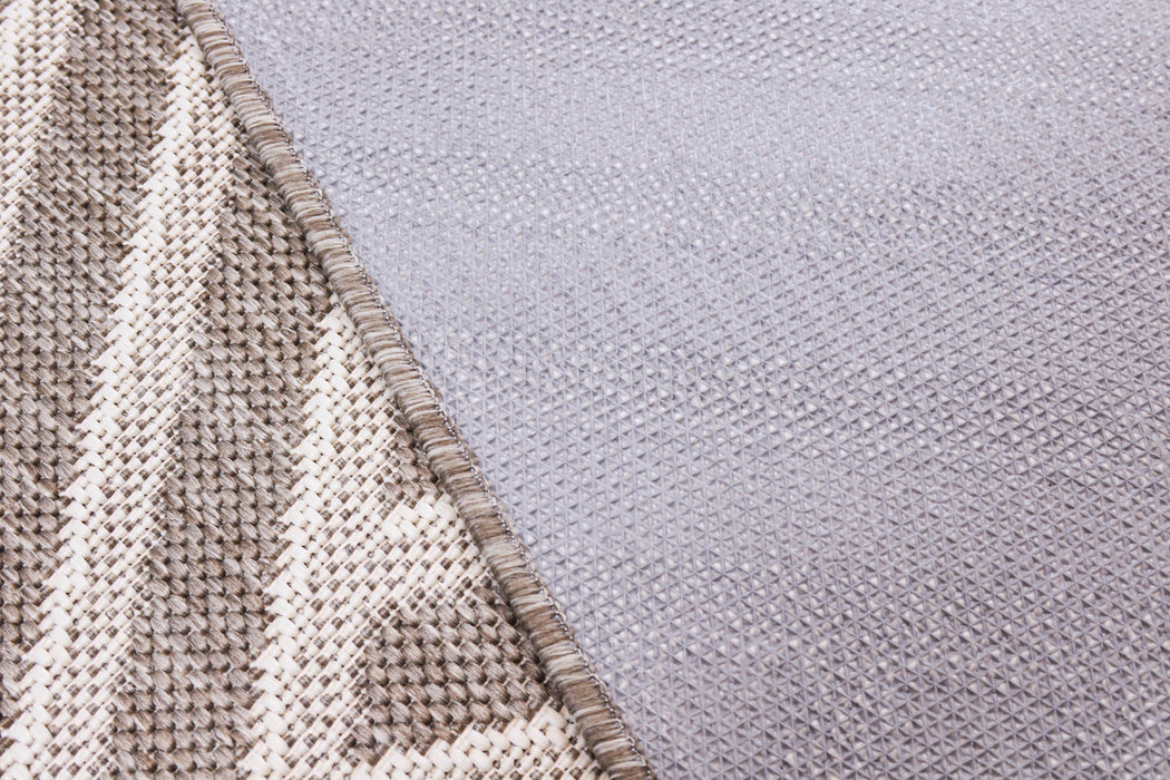 Detaliu colt traversa covor bucatarie antiderapanta crem bej, material rezistent