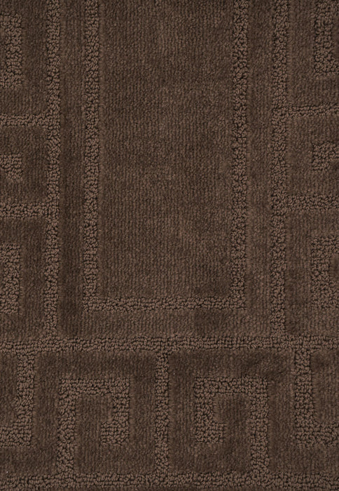 detaliu covor baie ciocolata model geometric covoras baie modern