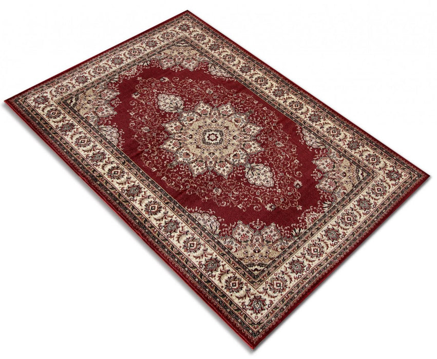 detaliu covor clasic grena