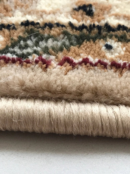Detaliu grosime și structură covor clasic bej crem